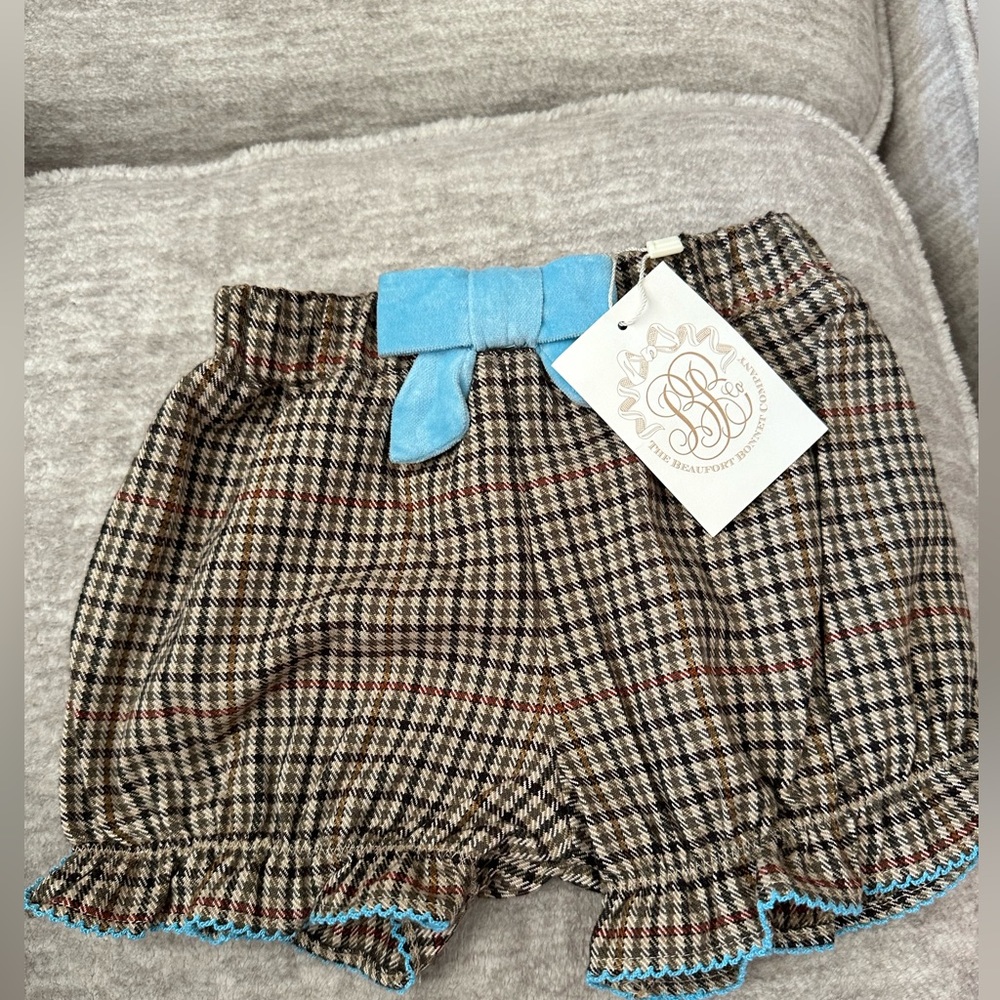 Natalie Knickers - Henry Gray Houndstooth with Brookline Blue Velveteen
2T